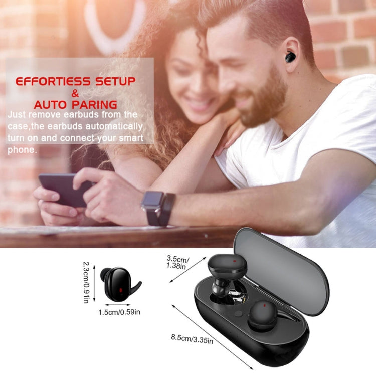 Auricolari Bluetooth Y30 con display digitale e membrana in titanio - immagine 3