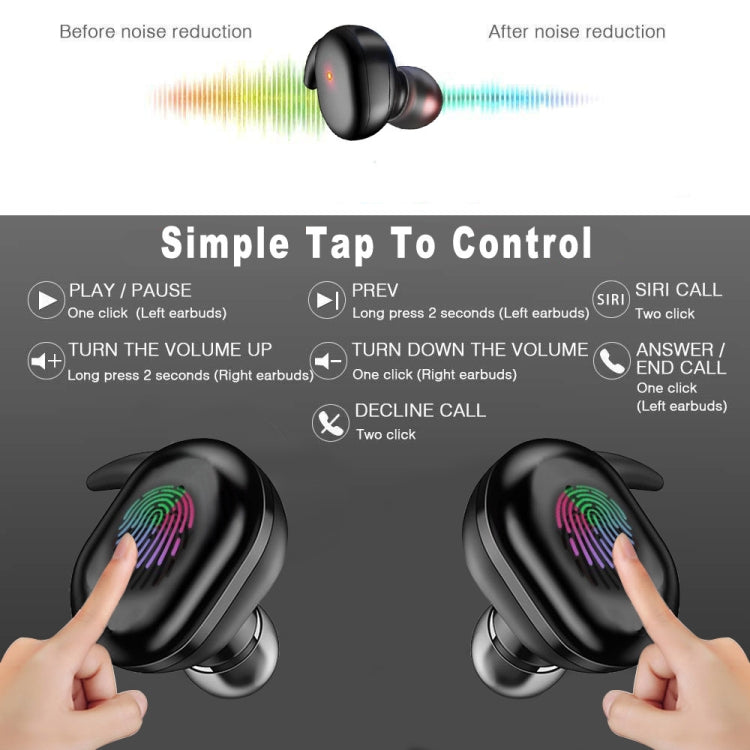 Auricolari Bluetooth Y30 con display digitale e membrana in titanio - immagine 5