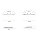 Ombrello Dritto 16 Ossa Manico Legno Pelle 88cm