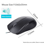 Rapoo N1600 Mouse cablato 1000 DPI 3 tasti silenzioso