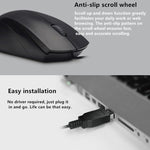 Rapoo N1600 Mouse cablato 1000 DPI 3 tasti silenzioso