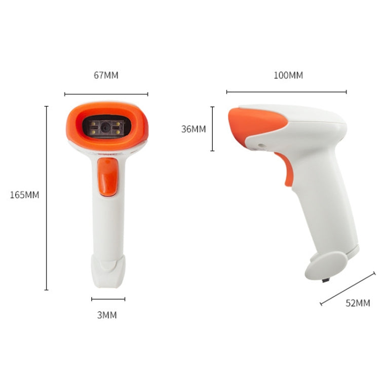Scanner codici a barre laser SYCREADER cablato 1D e 2D