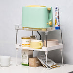 Scaffale portaoggetti pieghevole per armadio cucina 35x25cm