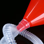 Imbuto versatore olio con tubo morbido in plastica