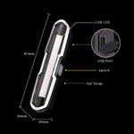 Luce posteriore bicicletta LED USB ricaricabile 500mAh