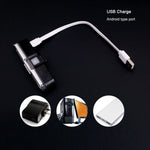Luce posteriore bicicletta LED USB ricaricabile 500mAh
