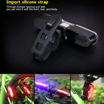 Luce posteriore bicicletta LED USB ricaricabile 500mAh