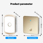 Campanello wireless CACAZI FA50 con pulsante autogenerante