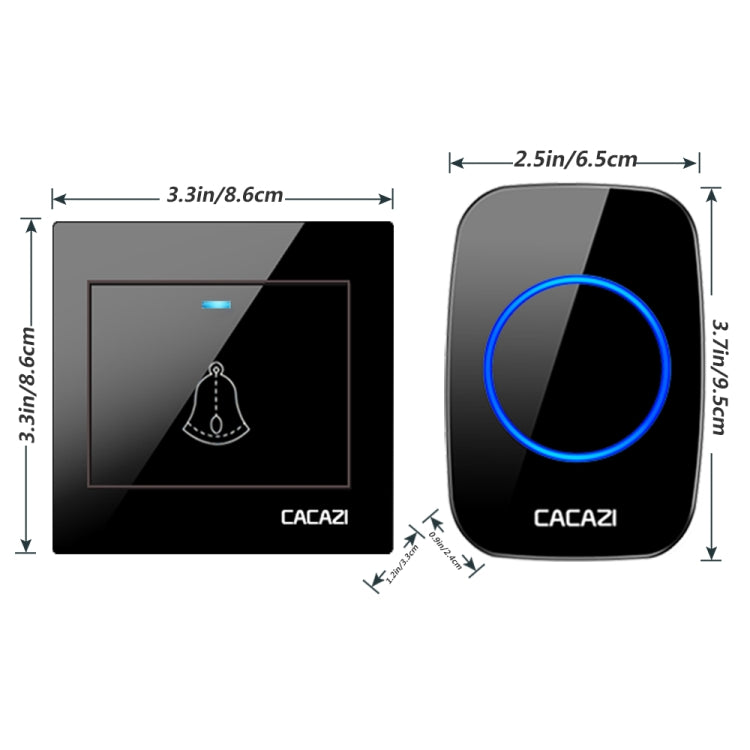 Campanello wireless CACAZI H10 senza batteria 300m