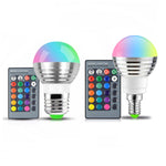 Lampadina LED RGB 3W dimmerabile con telecomando 16 colori