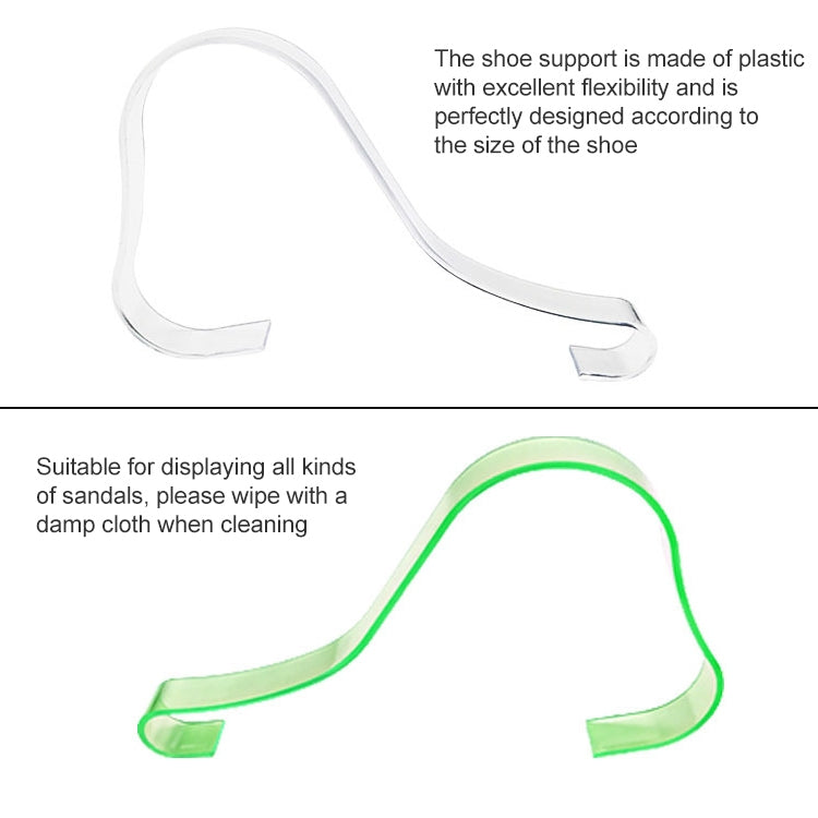 Set 10 supporti scarpe plastica trasparente antirughe