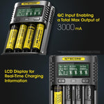 Caricabatterie USB NITECORE 4 slot con display LCD