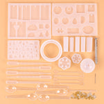 Set 128 pezzi stampi silicone per ciondoli a goccia