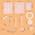 Set 128 pezzi stampi silicone per ciondoli a goccia