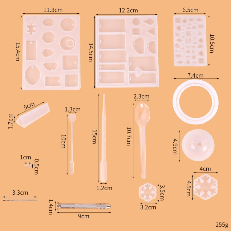 Set 128 pezzi stampi silicone per ciondoli a goccia