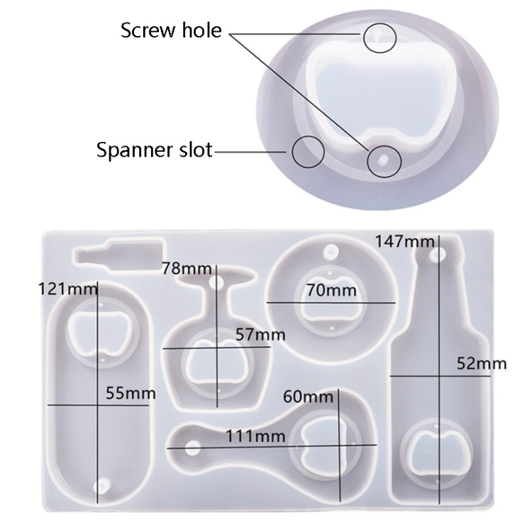 Set stampo in silicone con cacciavite e apribottiglie