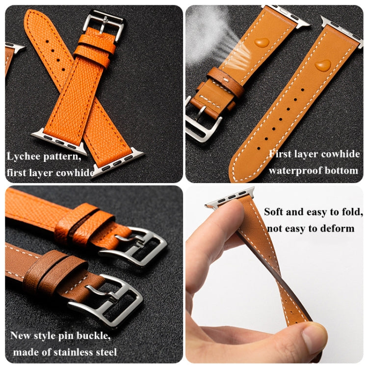 Cinturino in pelle di vacchetta per Apple Watch 38-44mm