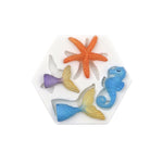 Set 5 stampi in silicone Ocean Series per decorazioni fai da te