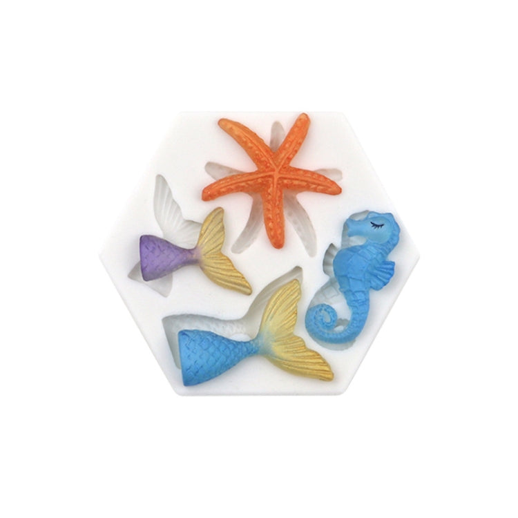 Set 5 stampi in silicone Ocean Series per decorazioni fai da te