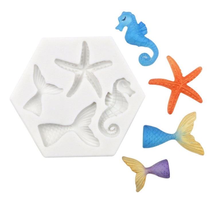 Set 5 stampi in silicone Ocean Series per decorazioni fai da te