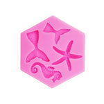 Set 5 stampi in silicone Ocean Series per decorazioni fai da te