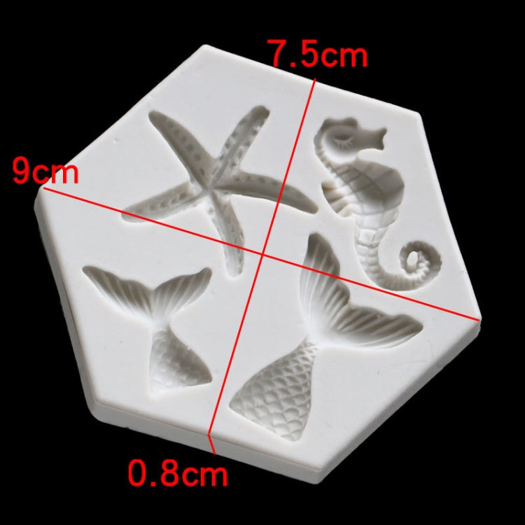 Set 5 stampi in silicone Ocean Series per decorazioni fai da te