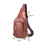 Borsa a tracolla uomo in pelle bovina 30x16x7 cm
