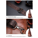 Borsa a tracolla uomo in pelle bovina 30x16x7 cm