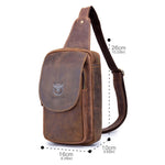Borsa a tracolla in pelle vacchetta da uomo 26x16x10 cm