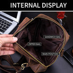 Borsa a tracolla in pelle vacchetta da uomo 26x16x10 cm