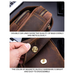 Borsa a tracolla in pelle vacchetta da uomo 26x16x10 cm