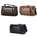 Borsa a tracolla in pelle bovina marrone scuro 34x20x13cm