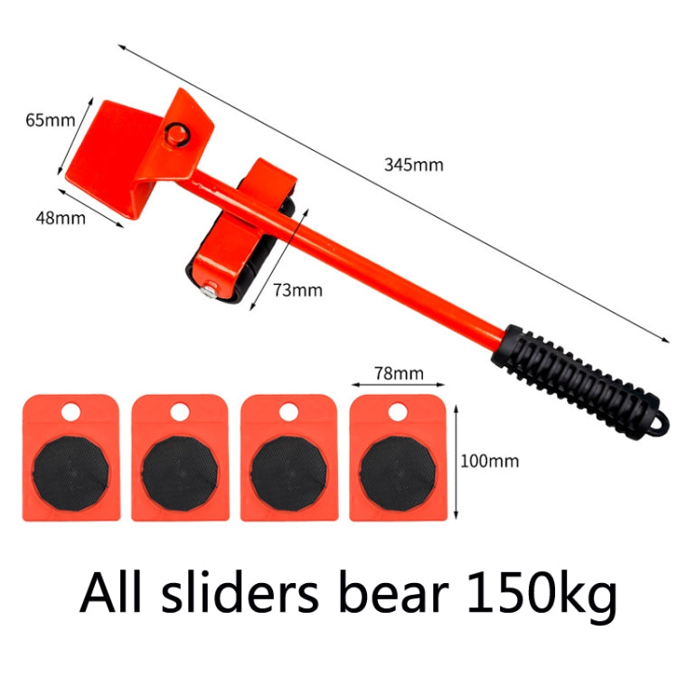 Set pulegge mobili 5 in 1 per spostamento mobili fino a 500 kg