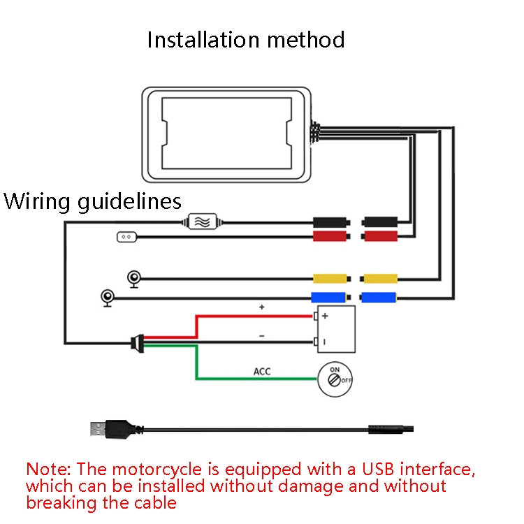 MT35B Registratore di guida per moto HD 1080P impermeabile