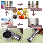 Set 2 macinapepe manuali in acciaio inox 21,5 cm