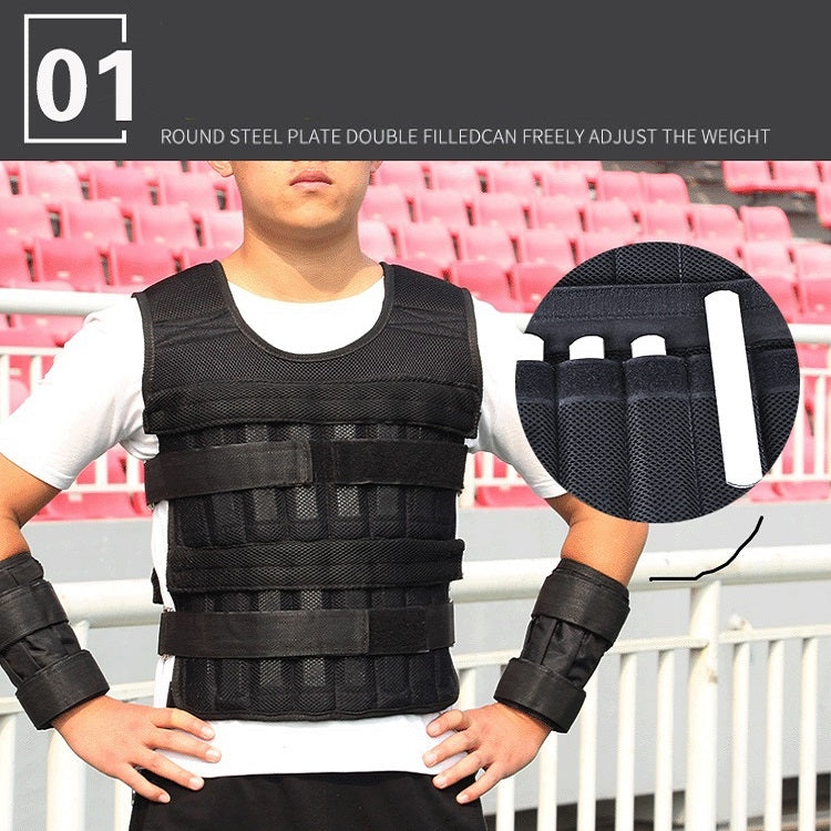 Gilet zavorrato regolabile per allenamento fitness