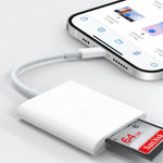 Adattatore 2 in 1 lettore schede SD/TF per iPhone iPad