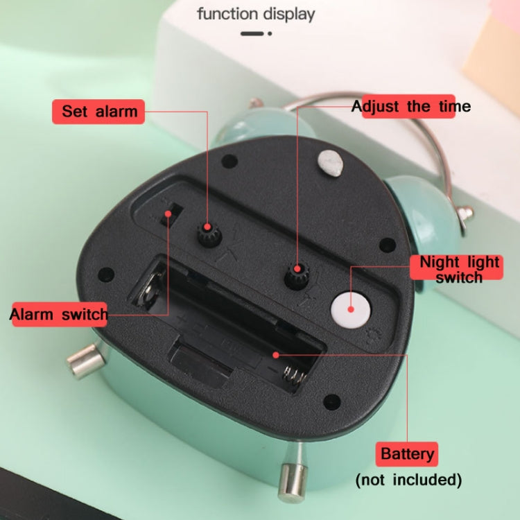 Sveglia digitale retrò in metallo con luce notturna