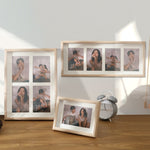 Pendolo a parete in legno con cornici multiple