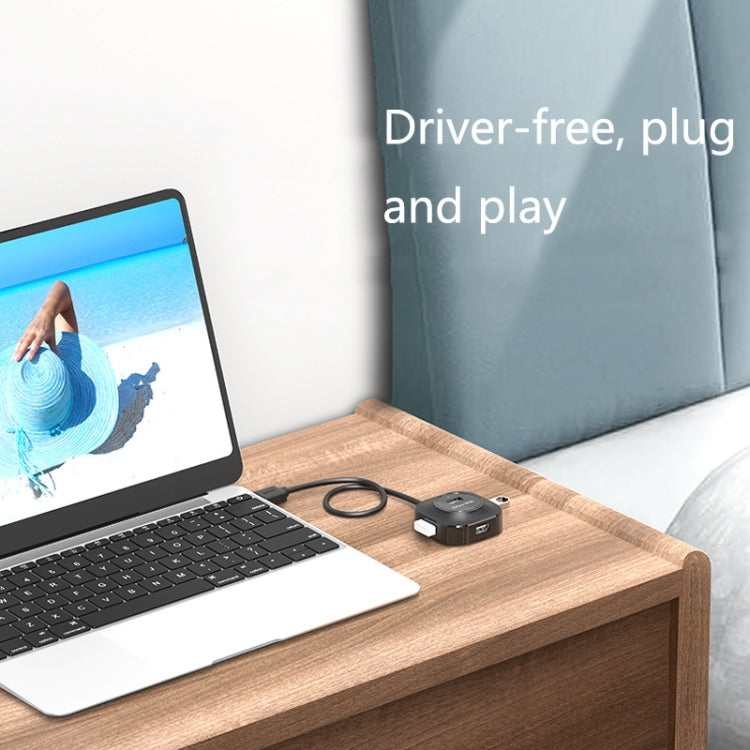 Hub USB 2.0 a 4 porte con cavo da 0,3-1,2 m