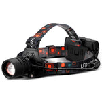 Lampada faro LED P50 USB ricaricabile con zoom telescopico