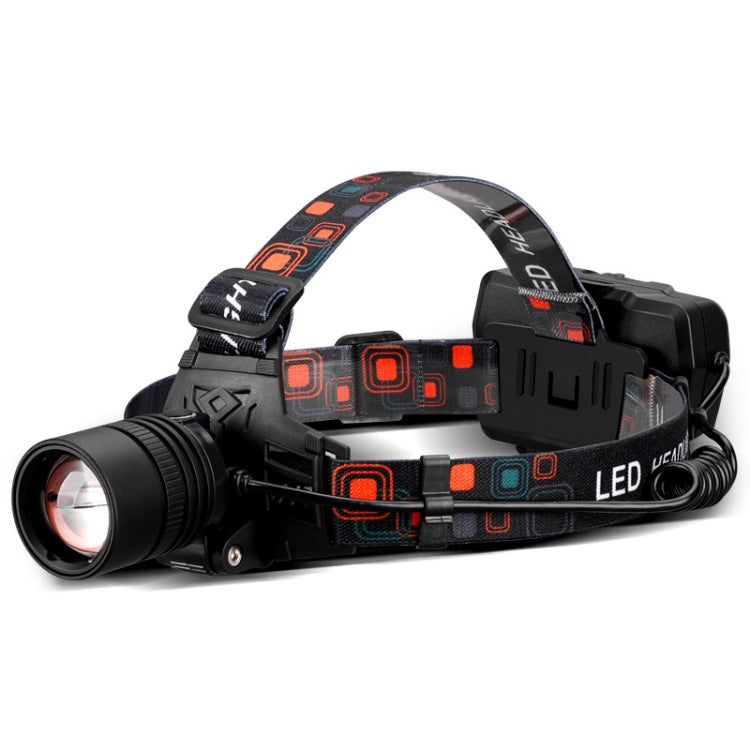 Lampada faro LED P50 USB ricaricabile con zoom telescopico
