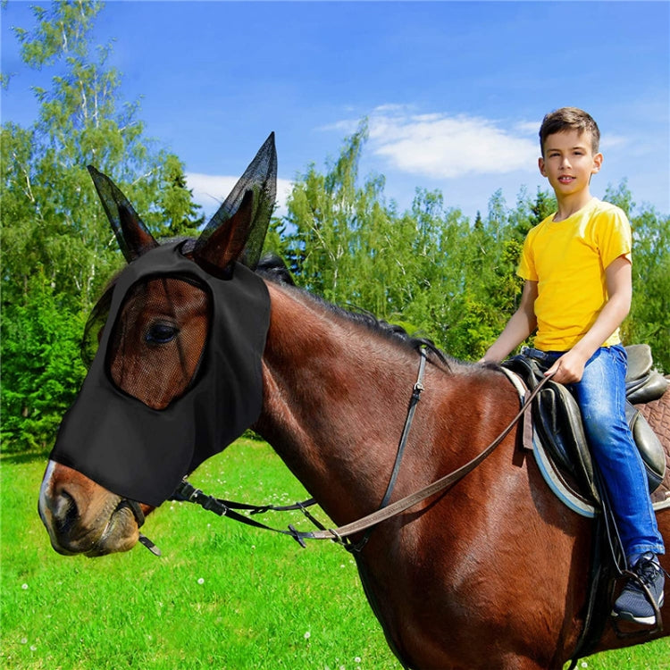 Maschera traspirante per cavallo anti-insetti