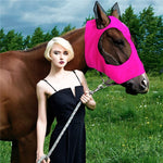 Maschera traspirante per cavallo anti-insetti