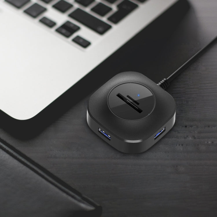 Hub USB 3 porte con lettore schede TF/SD per PC