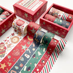 Set 2 rotoli nastro decorativo natalizio in carta giapponese