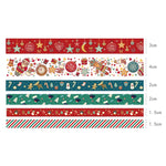 Set 2 rotoli nastro decorativo natalizio in carta giapponese