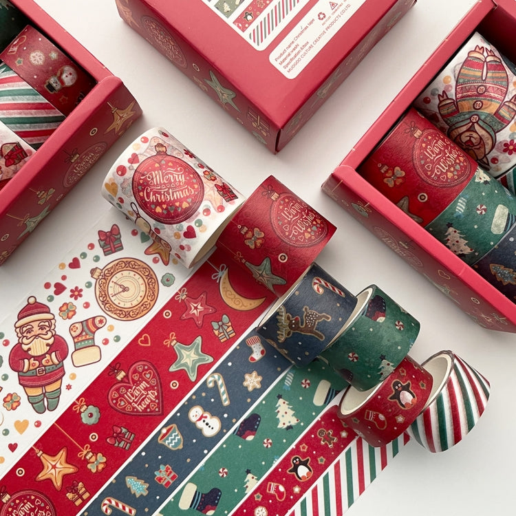 Set 2 rotoli nastro decorativo natalizio in carta giapponese