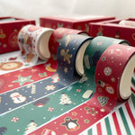 Set 2 rotoli nastro decorativo natalizio in carta giapponese