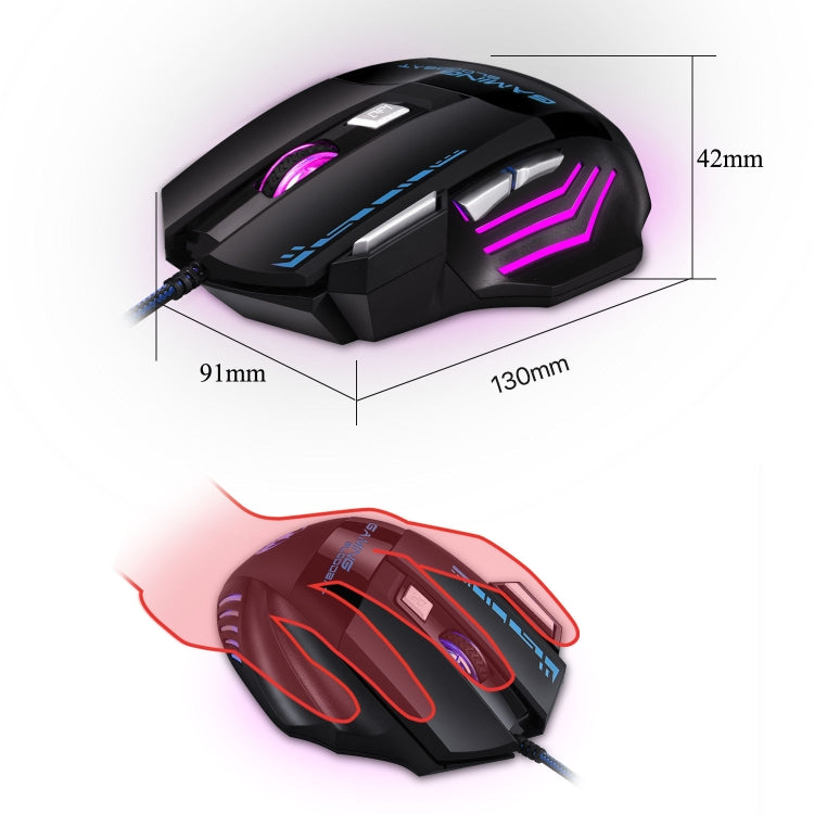Mouse da gioco cablato USB 7 tasti Bloodbat GM02